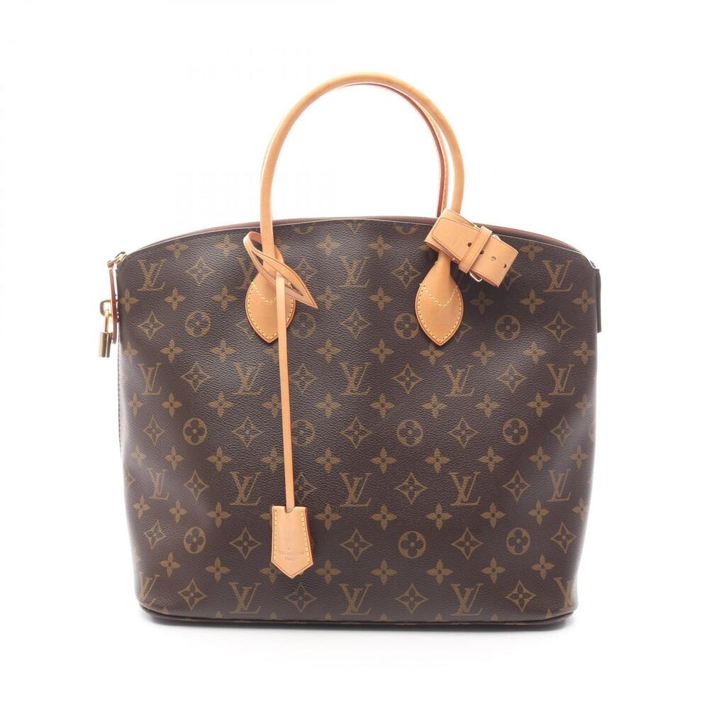 Louis Vuitton Lockit Handbag Canvas Leather Monogram Brown